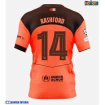 Camisa de Futebol Barcelona Marcus Rashford #14 Equipamento Alternativo 2025-26 Manga Curta